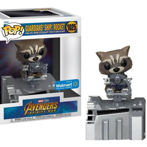 اسباب بازی اکشن فیگور اسپشیال 9 سانتی فانکو پاپ راکت راکون با سفینه نگهبانان مدل Funko POP - Marvel - Avengers Infinity War - Guardians Ship Rocket - Bobble Head - Exclusive _اسباب بازی اکشن فیگور